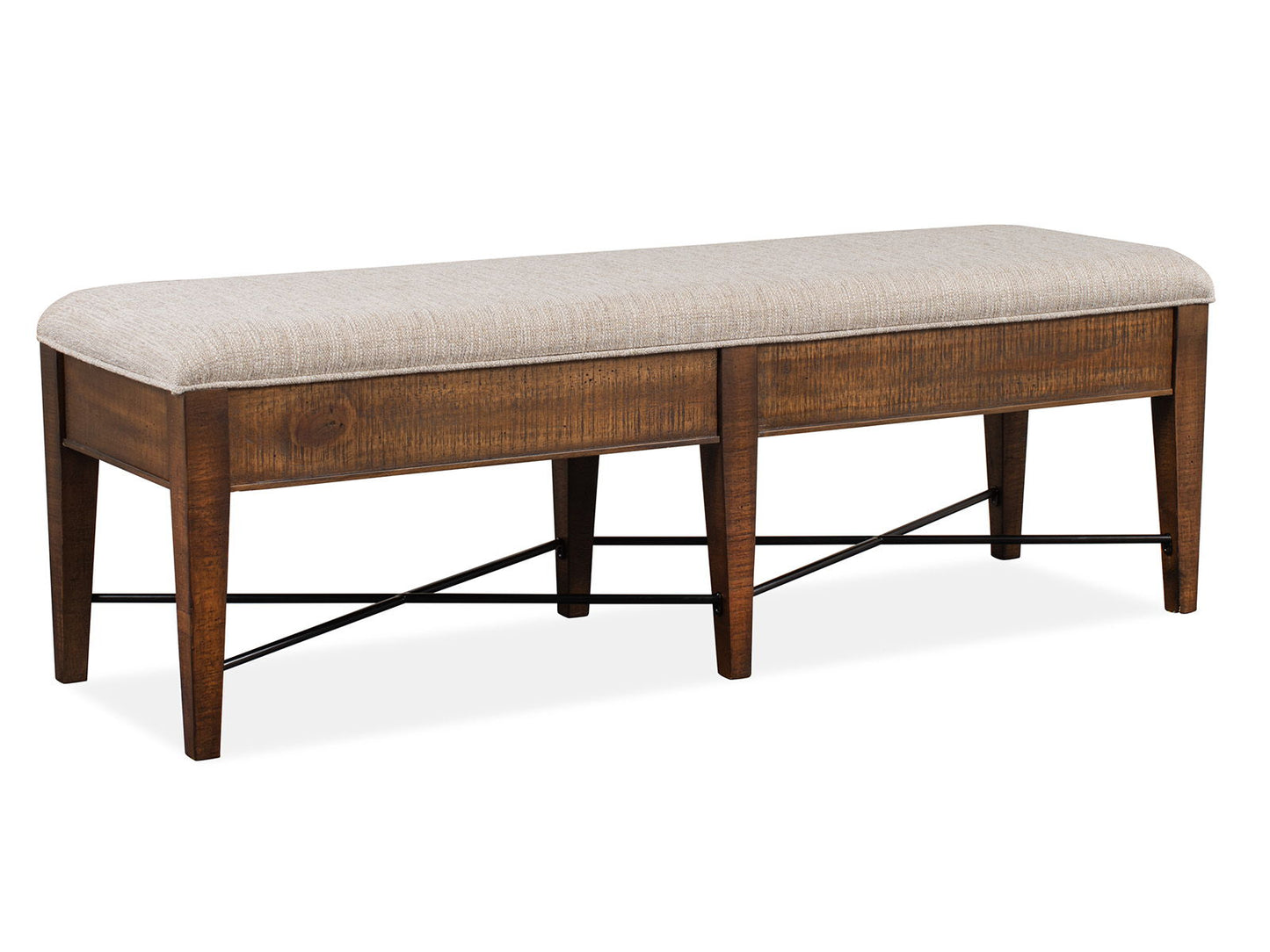 Bay Creek - Bench With Upholstered Seat - Toasted Nutmeg