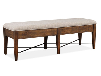 Bay Creek - Bench With Upholstered Seat - Toasted Nutmeg