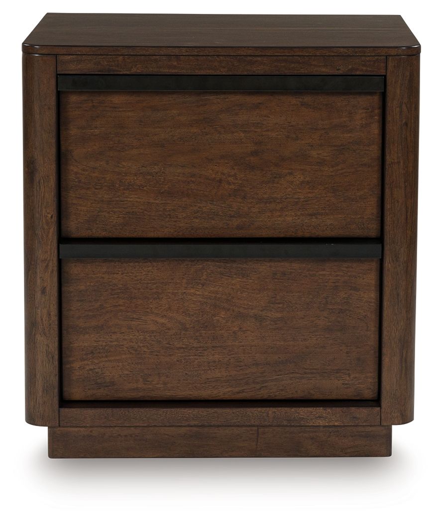 Dilenno - Two Drawer Night Stand - Dark Brown