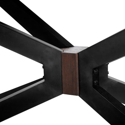 Pirate - Acacia Modern Dining Table - Coffee Bean Brush / Natural Black