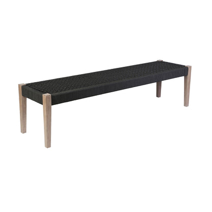 Rhett - Indoor Outdoor Dining Bench - Eucalyptus / Charcoal