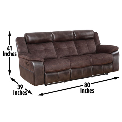 Pueblo - Manual Recliner Sofa - Coffee