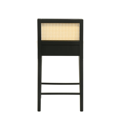 Tobias - Coastal Modern Wood Counter Height Kitchen Bar Stool
