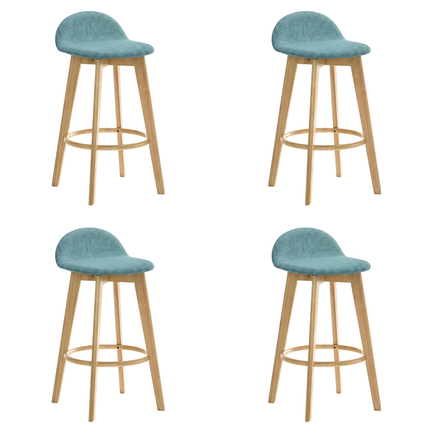 Vera - Upholstered Wood Counter Height Barstool