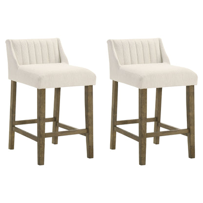 Fauna - Modern Transitional Wood Counter Height Kitchen Bar Stool