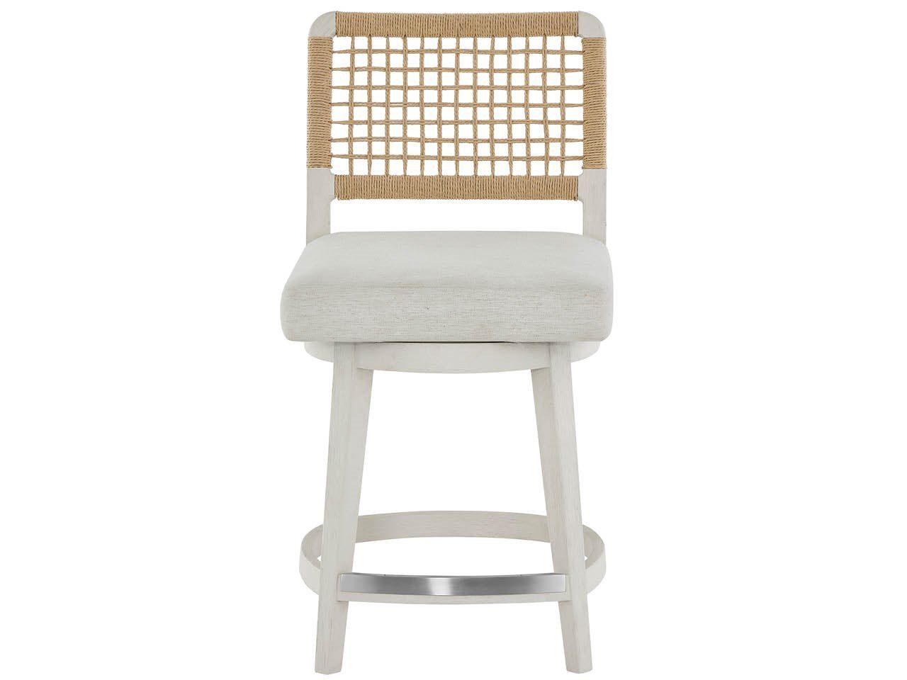 Oasis - Shoreline Swivel Counter Stool - White / Light Brown