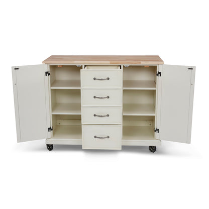 Bay Lodge - 35.5" Kitchen Cart - White