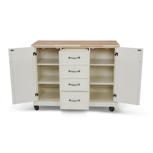 Bay Lodge - 35.5" Kitchen Cart - White