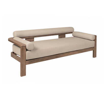 Relic - 4 Piece Outdoor Patio Conversation Set - Weathered Eucalyptus / Taupe