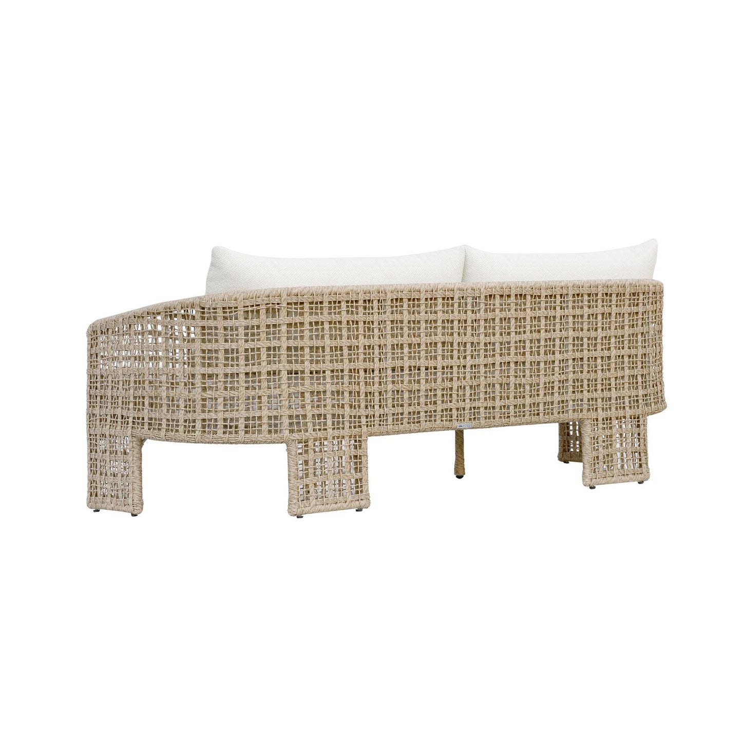 Driftbay - Powder Coated Metal Outdoor Conversation Set With Cushions
