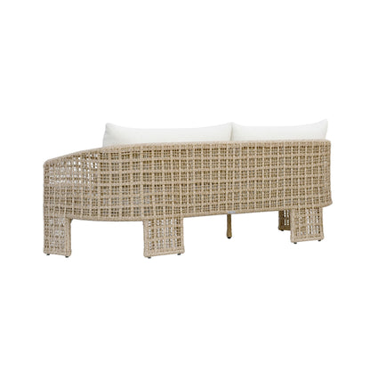Driftbay - Powder Coated Metal Outdoor Conversation Set With Cushions