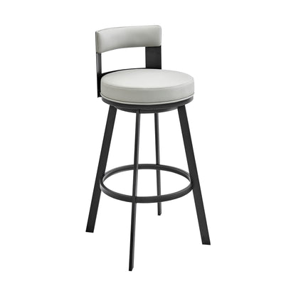 Flynn - Swivel Counter Stool - Black / Light Gray