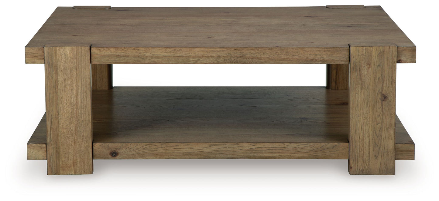 Flangren - Rectangular Cocktail Table - Light Brown
