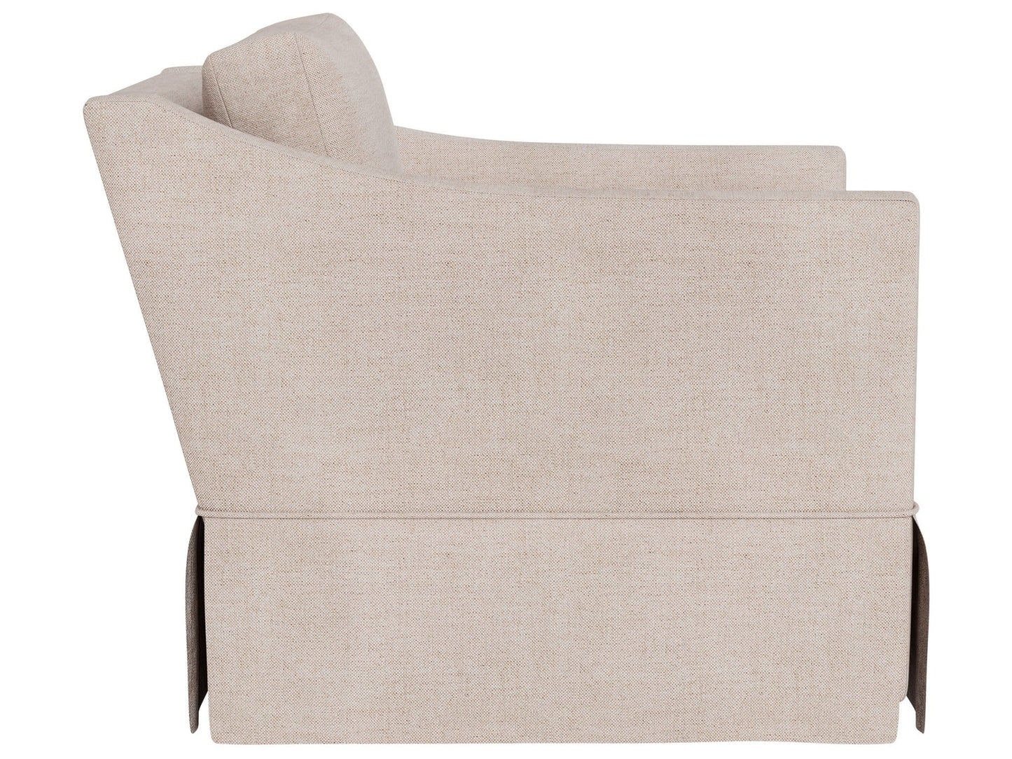 Asher - Skirted Swivel Chair, Special Order - Beige