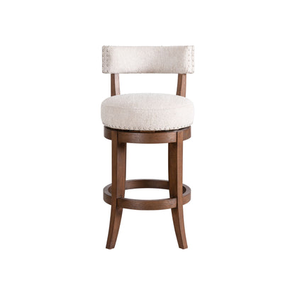 Mystic - Solid Wood Upholstered 26" Counter Height Swivel Barstool