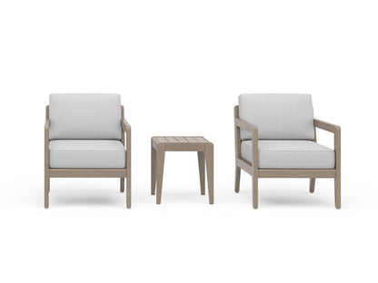 Sustain - Outdoor Lounge Armchair (Set of 2) And End Table - Gray