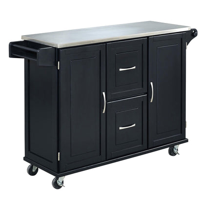 Blanche - Kitchen Cart - Steel Top