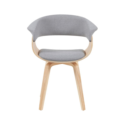 Summer - Upholstered Dining Chair - Gray / Brown