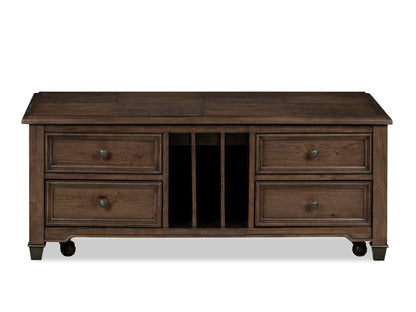 Cormac - Lift Top Storage Cocktail Table - Brown