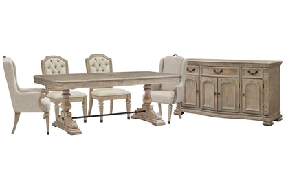 Marisol - Extendable Trestle Dining Table Set