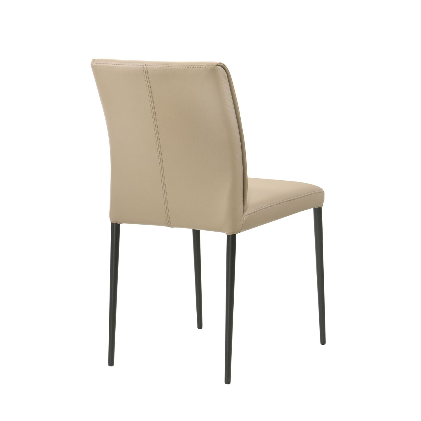 Meriam - Full Back Top Grain Leather Upholstered Metal Dining Chairs (Set of 2)