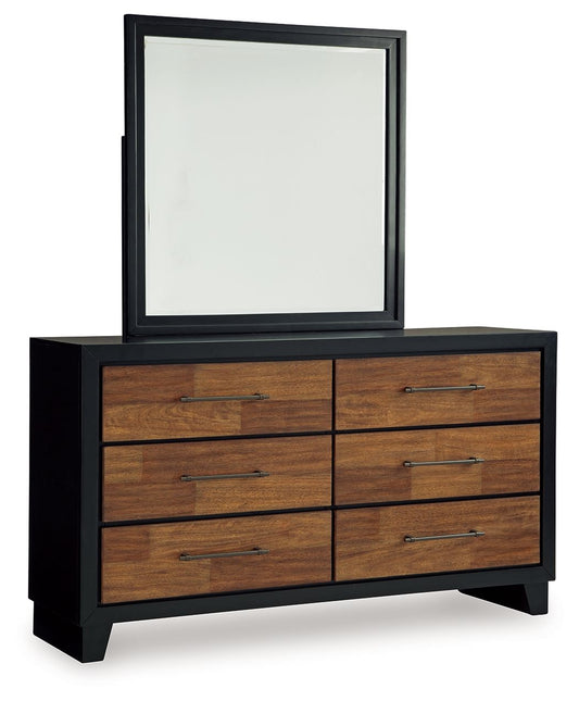 Kraeburn - Dresser And Mirror - Brown / Black