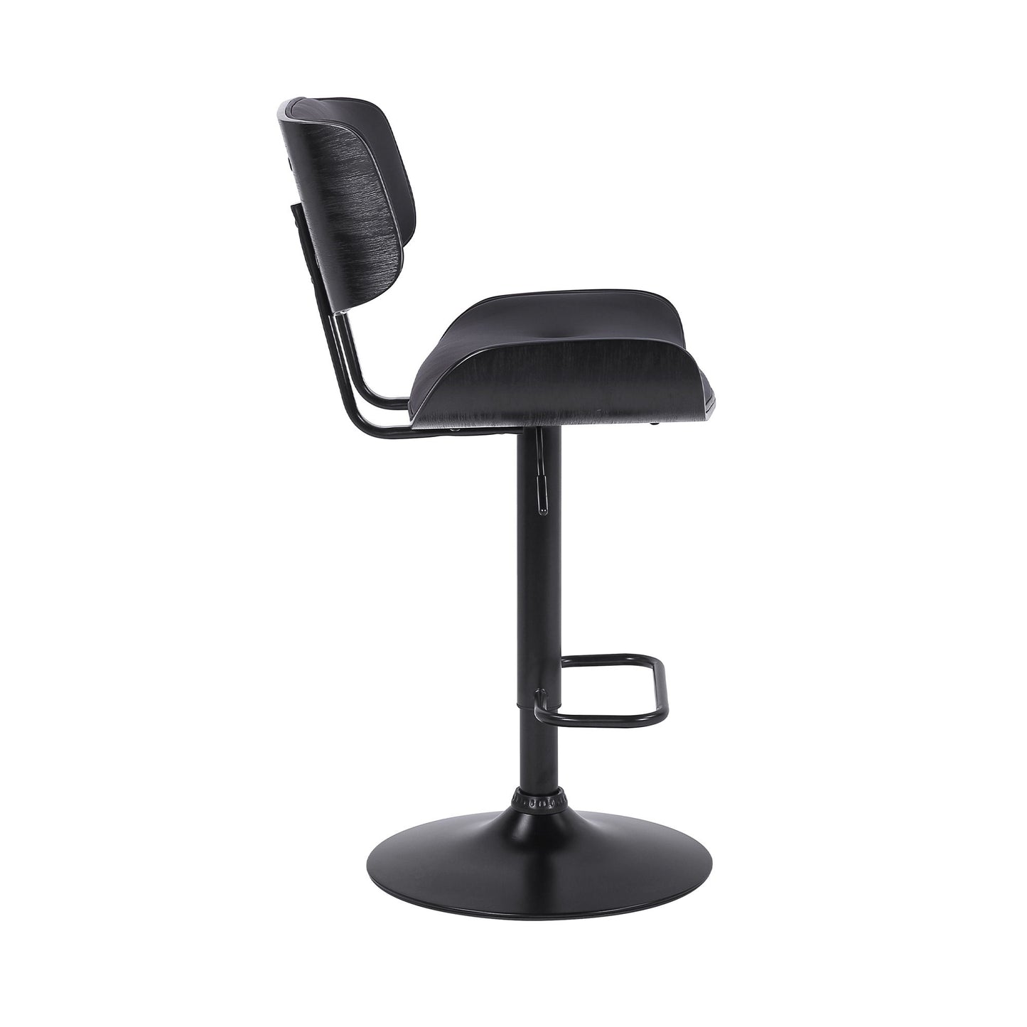 Brooklyn - Adjustable Swivel Bar Stool With Base - Black