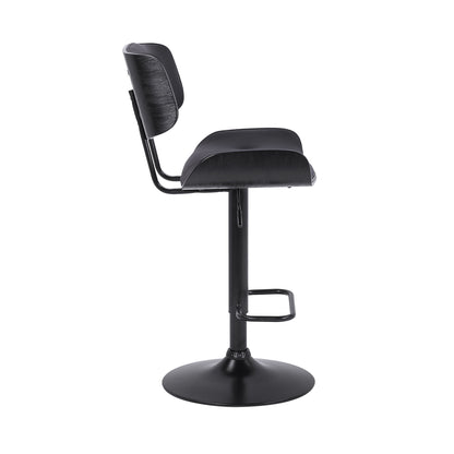 Brooklyn - Adjustable Swivel Bar Stool With Base - Black