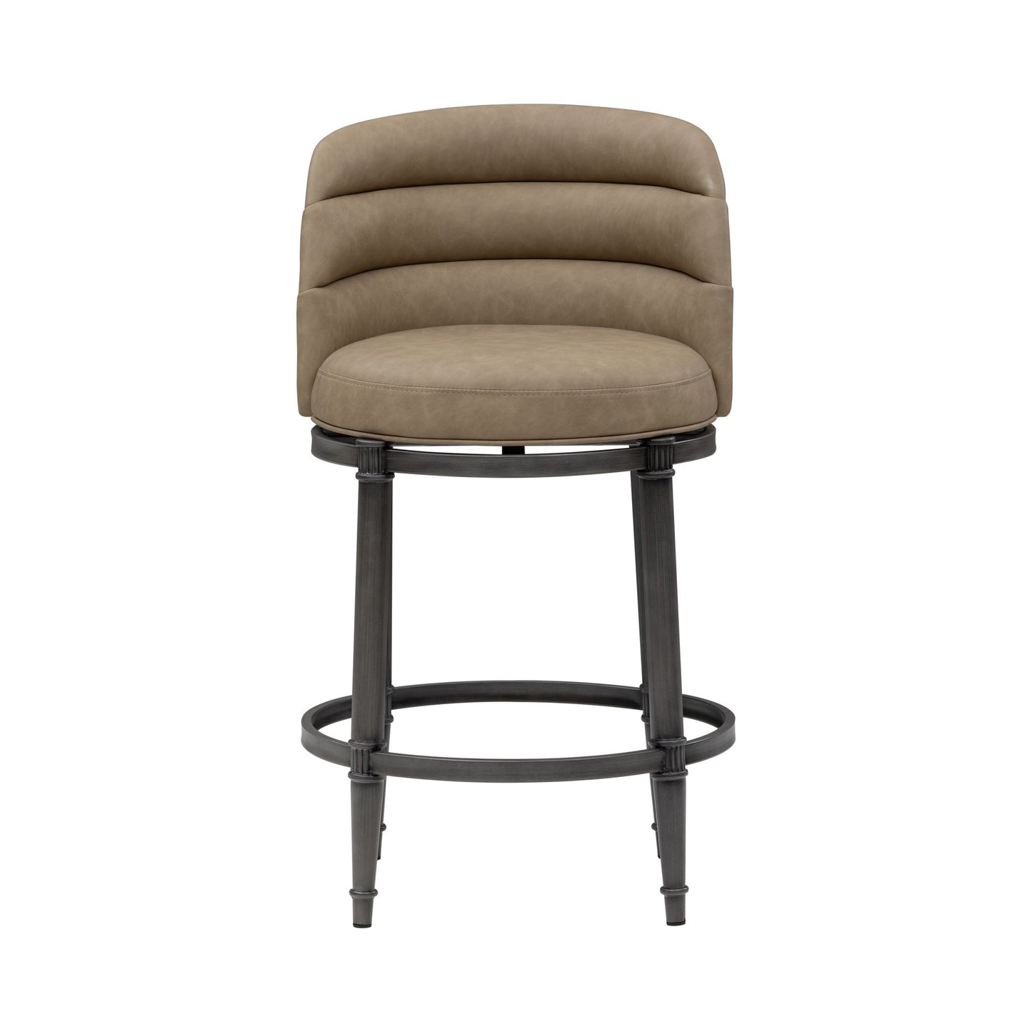 Eunice - Faux Leather Upholstered Swivel Counter Height Barstool