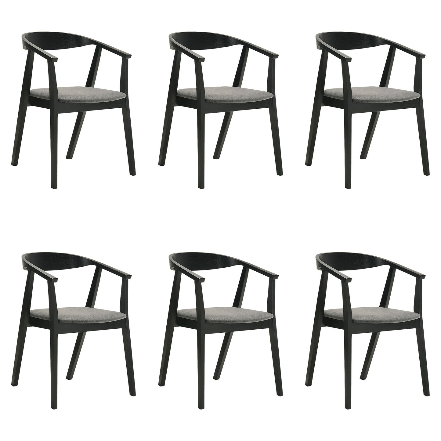 Santana - Wood Dining Chair With Black Frame