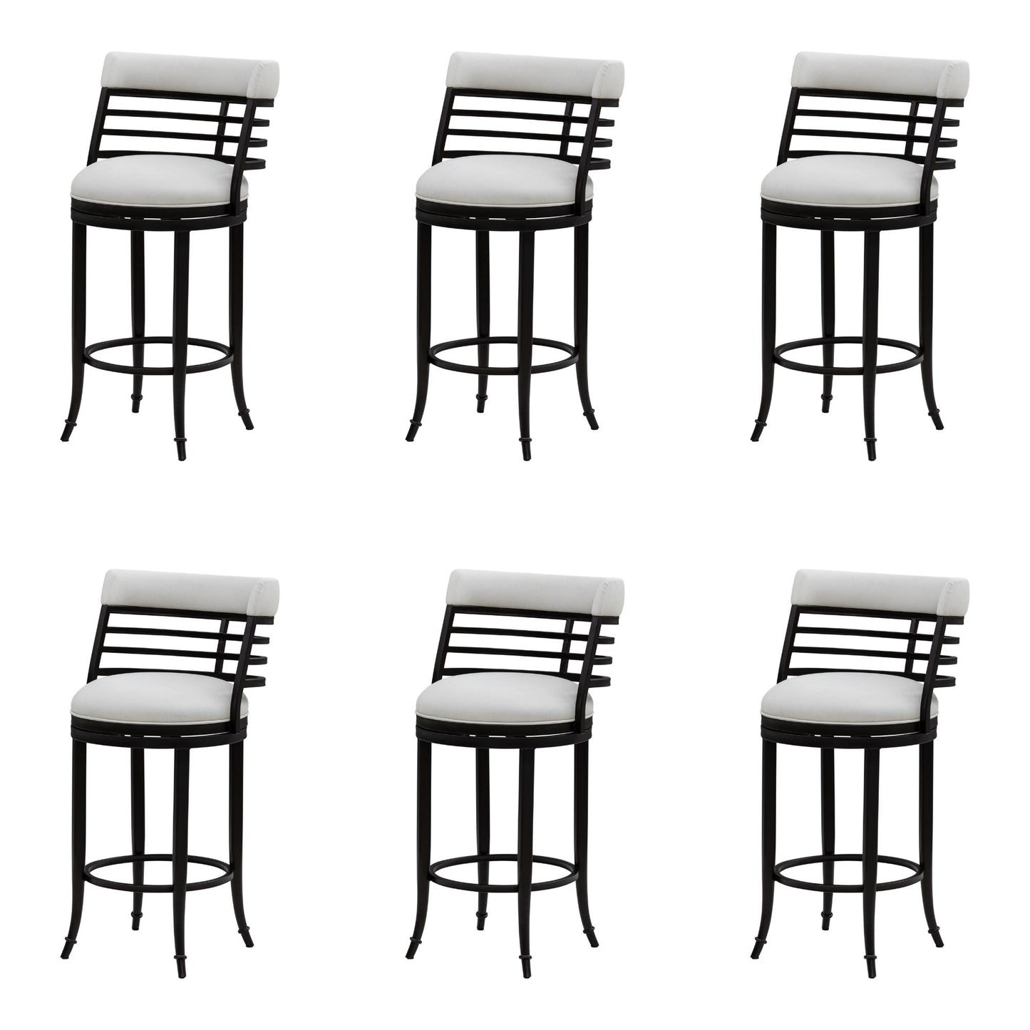 Telia - Upholstered Swivel Bar Height Barstool