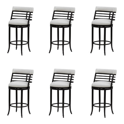 Telia - Upholstered Swivel Bar Height Barstool