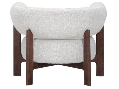 Kylo - Lounge Chair - White / Dark Brown