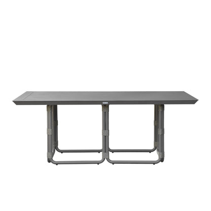 Dorado - 7-Piece Modern Outdoor Dining Set - Off-White / Gray