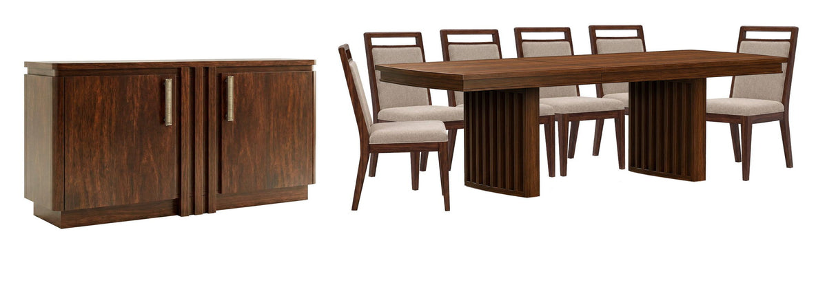 Reena - Extendable Trestle Dining Table Set