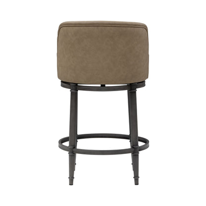 Eunice - Faux Leather Upholstered Swivel Counter Height Barstool