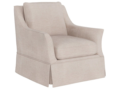 Henri - Skirted Swivel Chair, Special Order - Beige