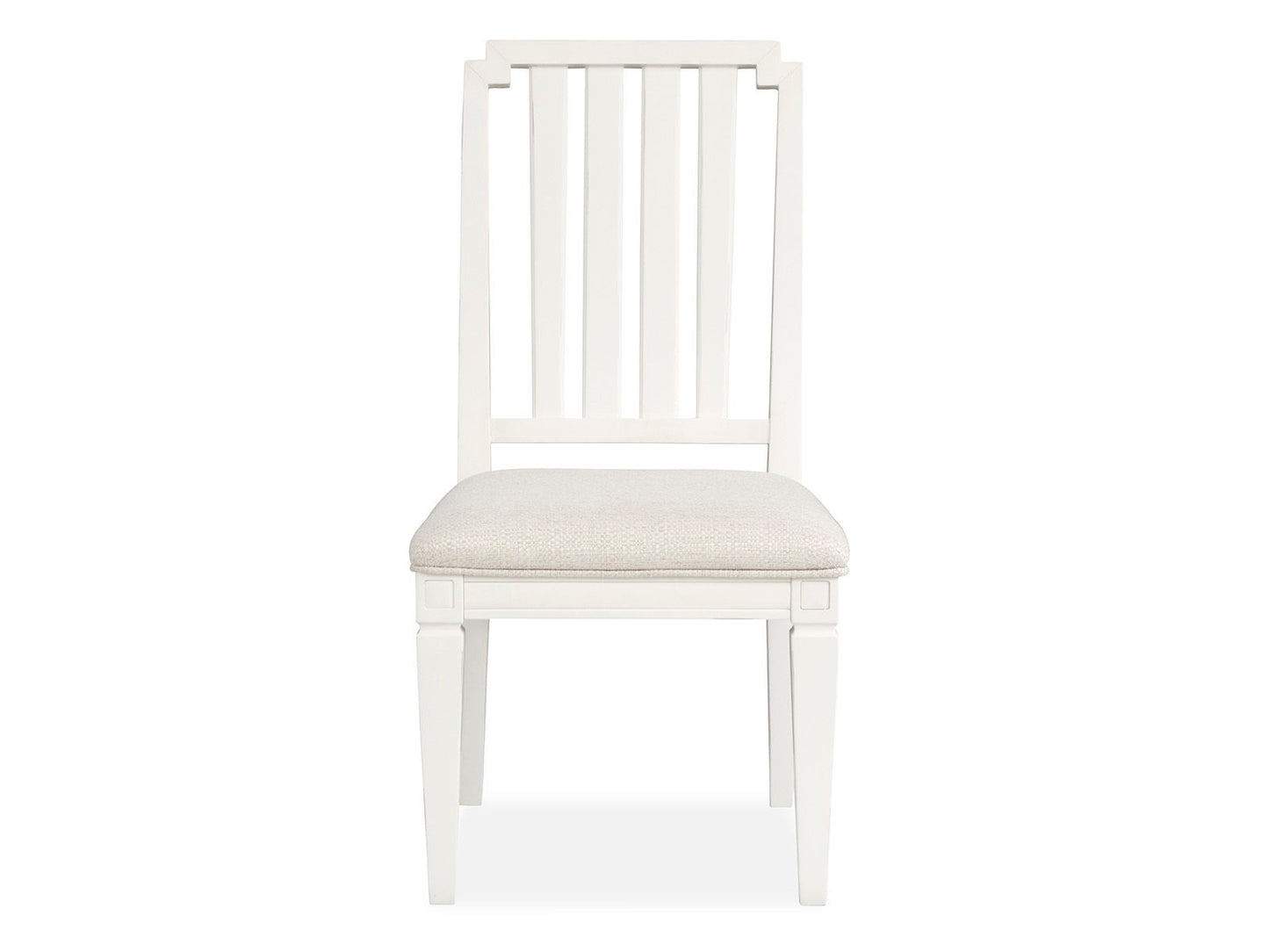 Willowbrook - Upholstered Side Chair With Wood Slat Back (Set of 2) - Egg Shell White
