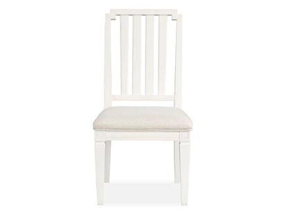 Willowbrook - Upholstered Side Chair With Wood Slat Back (Set of 2) - Egg Shell White