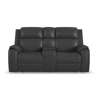 Ziggy - Power Reclining Loveseat With Console, Power Headrest, Lumbar, Heat & Massage