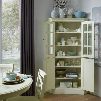 Seaside Lodge - Corner China Cabinet - White
