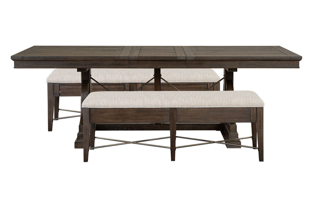 Westley Falls - Extendable Trestle Dining Table Set