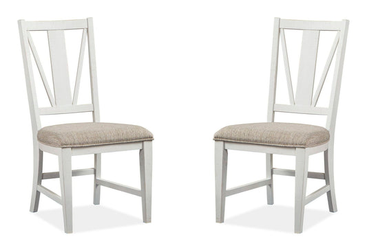 Heron Cove - Dining Side Chair With Upholstered Seat (Set of 2) - Chalk White