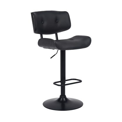 Brooklyn - Adjustable Swivel Bar Stool With Base - Black