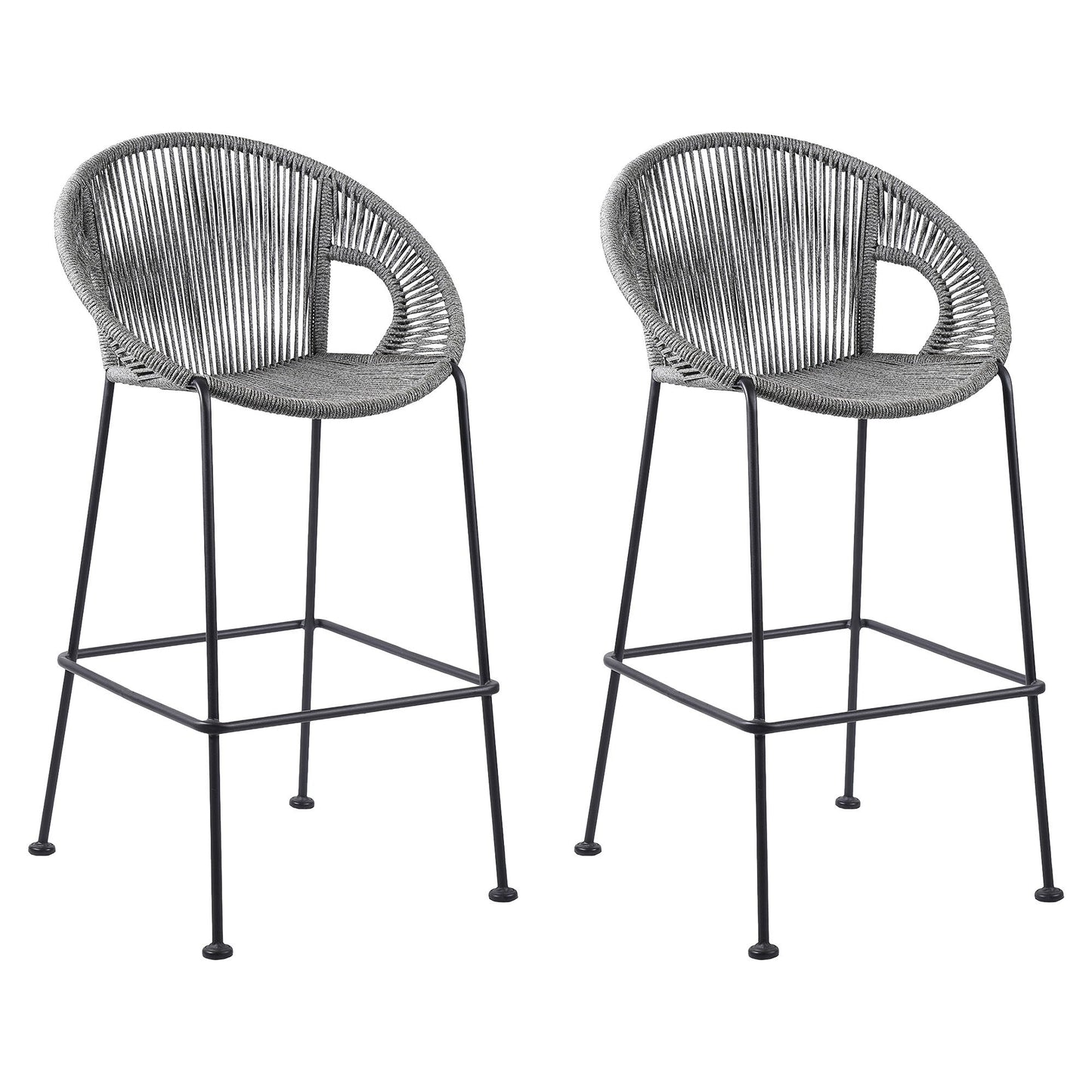 Acapulco - 30" Indoor Outdoor Steel Bar Stool With Rope Set of 2