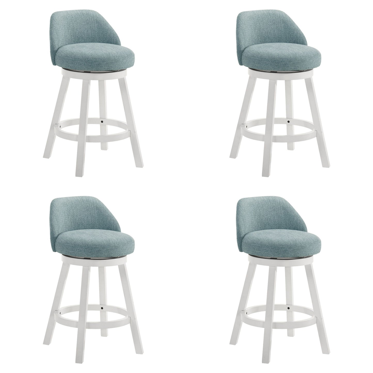 Erika - Modern Transitional Swivel Wood Counter Height Kitchen Bar Stool