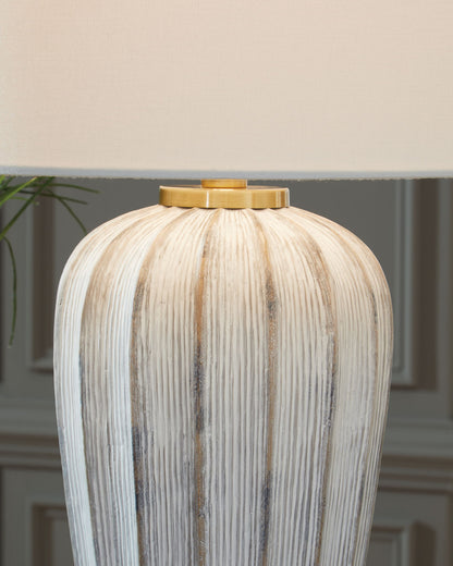 Lanwell - Poly Table Lamp - Antique Gray