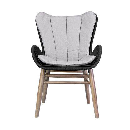 Mateo - Outdoor Patio Dining Chair - Light Eucalyptus / Charcoal