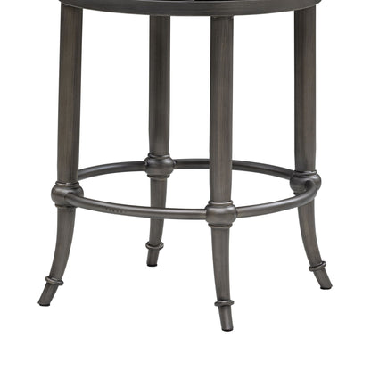 Vince - Commercial Grade Steel Frame Faux Leather Upholstered Swivel Counter Height Barstool