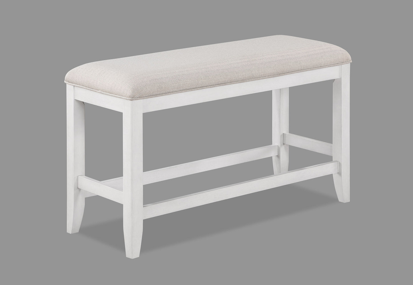 Wendy - Counter Height Bench - White / Beige